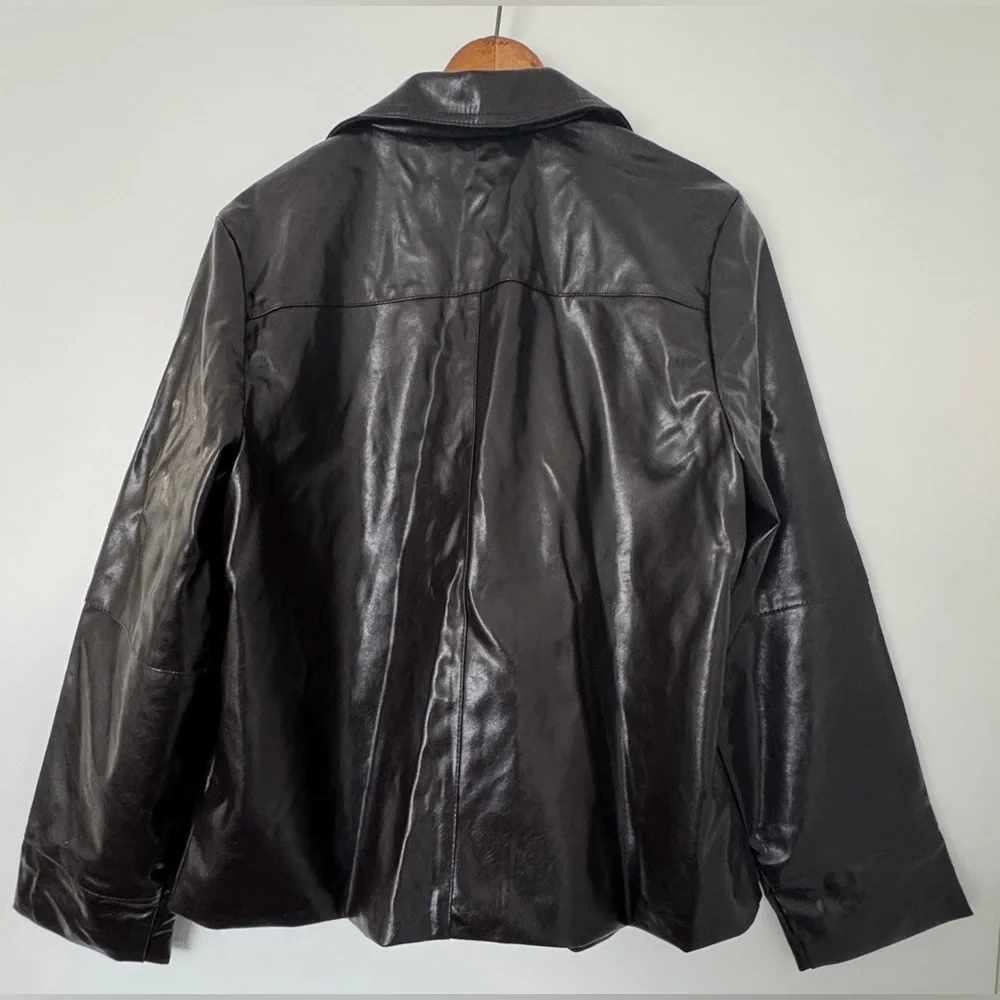 A New Day Dark Brown Faux Leather Jacket - NWT